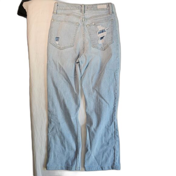 Abercrombie & Fitch A + F Torn Blue Jeans Zoe Natural Rise Ankle Straight sz4 27 - Picture 2 of 6